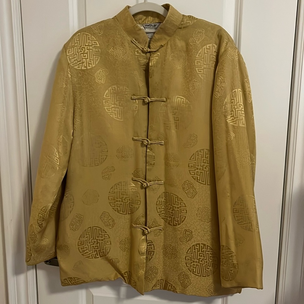 Chinese silk coat jacket for men size M